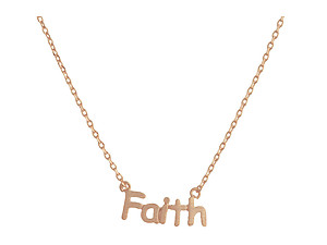 Dainty Metal Faith Pendant Necklace