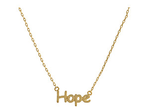 Dainty Metal Hope Pendant Necklace