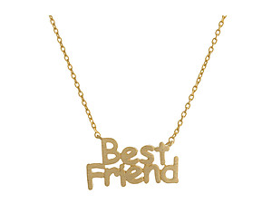 Dainty Metal Best Friend Pendant Necklace