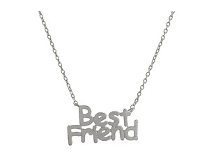 Dainty Metal Best Friend Pendant Necklace