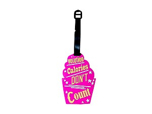 Vacation Calories ~ Travel Suitcase ID Luggage Tag and Suitcase Label