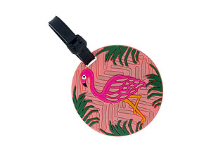 Pink Flamingo ~ Travel Suitcase ID Luggage Tag and Suitcase Label