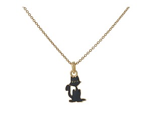 Dainty Goldtone Halloween Themed Pendant Necklace