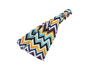 Purple and Turquoise Chevron Print Stretch Headband Hair Accessory