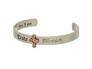 Silvertone Truly Blessed Cuff Bracelet