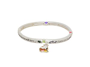 Silvertone Bunny Rabbit Stretch Bracelet