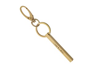 Inspirational Message Goldtone Bar Keychain