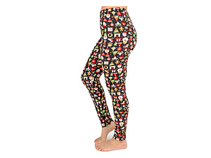 Christmas Print Peach Skin Women's Full Length Patterned Fashion Leggings