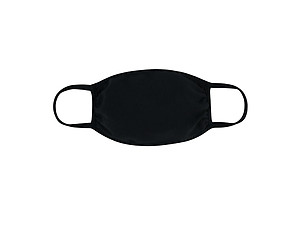 Black Reusable Solid Color T-Shirt Cloth Face Mask