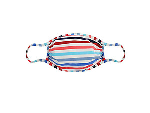 Red Reusable Multicolor Stripe T-Shirt Cloth Face Mask