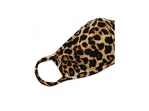 Cheetah Print Reusable T-Shirt Cloth Face Mask with Seam