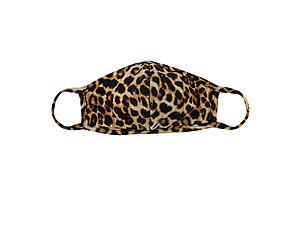 Cheetah Print Reusable T-Shirt Cloth Face Mask with Seam