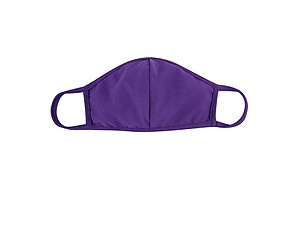 Purple Reusable Solid Color T-Shirt Cloth Face Mask with Seam