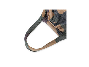 Brown Reusable Camouflage T-Shirt Cloth Face Mask