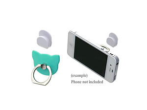 Aqua Cat Head Premium Universal Smartphone Mount Ring Hook