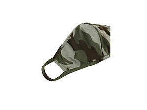Moss Reusable Camouflage T-Shirt Cloth Face Mask with Seam