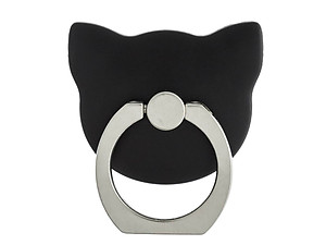 Jet Black Cat Head Premium Universal Smartphone Mount Ring Hook