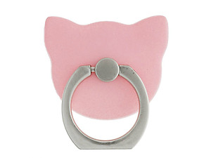 Pink Cat Head Premium Universal Smartphone Mount Ring Hook