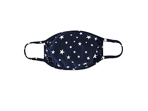 Navy Star Print Reusable T-Shirt Cloth Face Mask