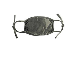 Army Green Reusable Camouflage T-Shirt Cloth Face Mask that Ties