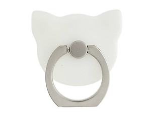 White Cat Head Premium Universal Smartphone Mount Ring Hook