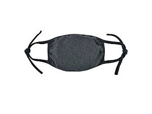 Charcoal Reusable Solid T-Shirt Cloth Face Mask that Ties