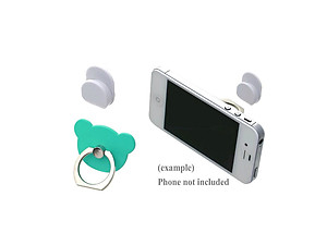 Aqua Bear Head Premium Universal Smartphone Mount Ring Hook