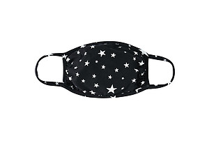 Black Star Print Reusable T-Shirt Cloth Face Mask