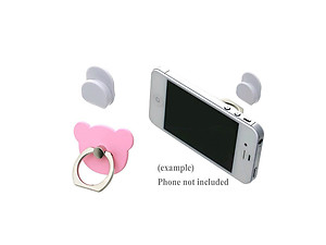 Pink Bear Head Premium Universal Smartphone Mount Ring Hook