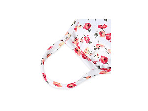 Ivory Floral Print Reusable T-Shirt Cloth Face Mask