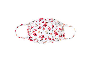Ivory Floral Print Reusable T-Shirt Cloth Face Mask