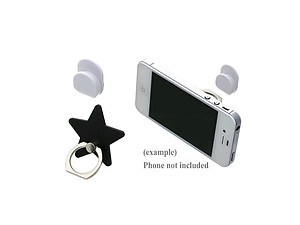 Jet Black Star Universal Premium Smartphone Mount Ring Hook