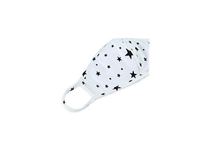 White Star Print Reusable T-Shirt Cloth Face Mask with Seam