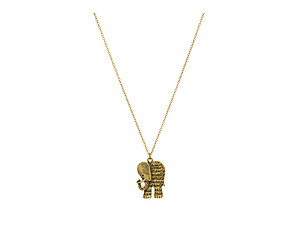 Inspirational Engraved Hammered Elephant Necklace