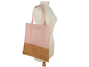 Pink Hope ~ The More We Do Cork & Canvas Large Tote Bag