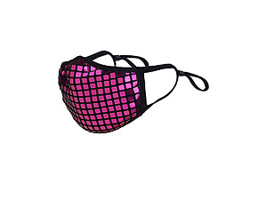 Fuchsia Disco-Ball Sequin Reusable Fashion Face Mask