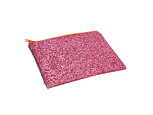Colorful & Fun Glitter Jewel & Acrylic Accented Top Zipper Fashion Clutch ~ Style 6178