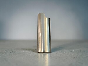 Silver Metal Shell Lighter Case Cover Holder Fits Bic Lighters