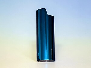 Shiny Blue Metal Shell Lighter Case Cover Holder Fits Bic Lighters