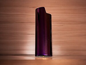 Shiny Purple Metal Shell Lighter Case Cover Holder Fits Bic Lighters