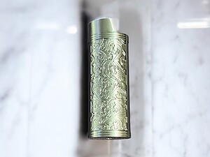 Dark Silver Filigree Metal Shell Lighter Case Cover Holder Fits Bic Lighters