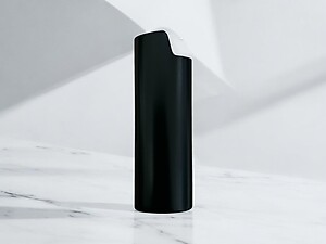 Matte Black Metal Shell Lighter Case Cover Holder Fits Bic Lighters