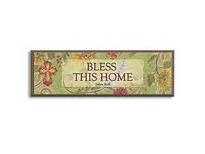 Bless This Home Inspirational Wood Mini Plaque