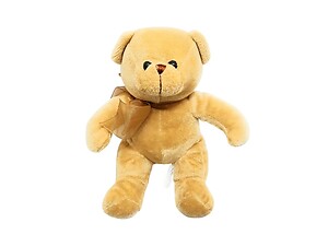 Light Brown Bear with Bow, 7.5