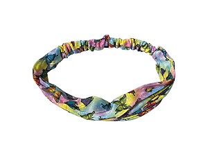 Tie Dye Butterflies Wide Cotton Stretch Headband Hair Accessory