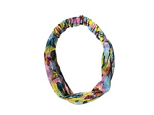 Tie Dye Butterflies Wide Cotton Stretch Headband Hair Accessory
