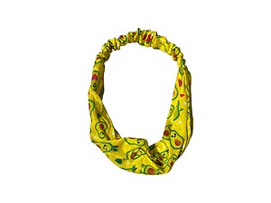 Yellow Avocadorable Wide Cotton Stretch Headband Hair Accessory
