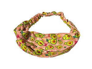 Orange Avocadorable Wide Cotton Stretch Headband Hair Accessory