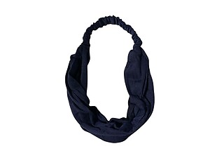 Navy Wide Cotton Stretch Headband Hair Accessory