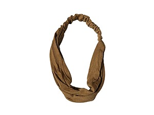 Brown Wide Cotton Stretch Headband Hair Accessory